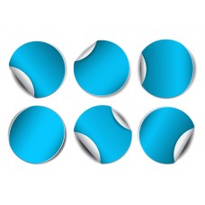 Sticker Circle 5mm blue 7pcs/1pkt